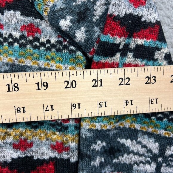 One World Jacket Womens Small Aztec Tribal Print Frog Closure Boho Mock Neck - Picture 4 of 6